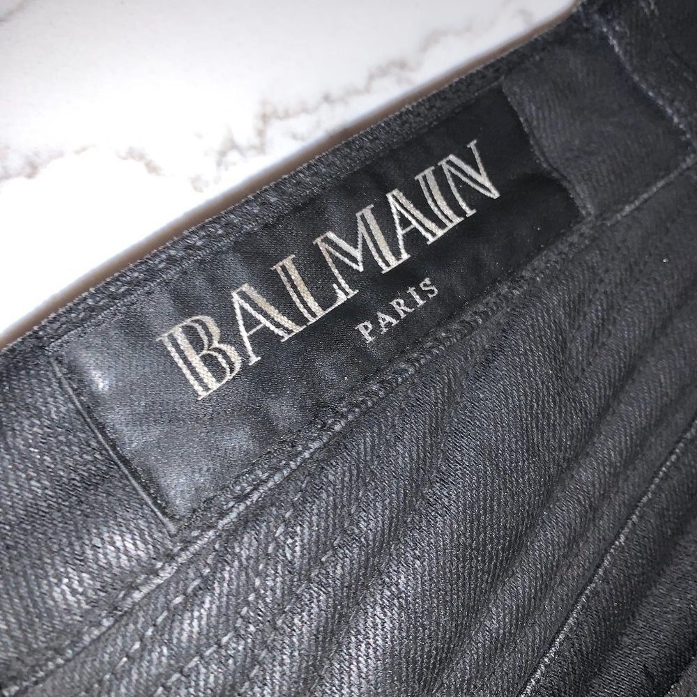100% AUTHENTIC Balmain biker jeans